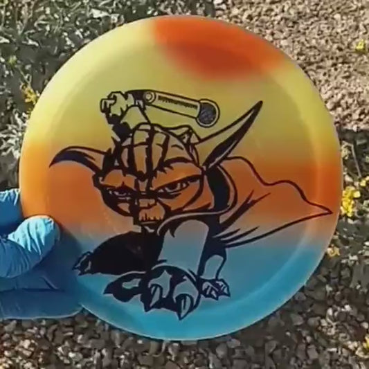 04703.09 Discmania Rockstar glow in the dark fairway driver. Star wars Yoda microphone