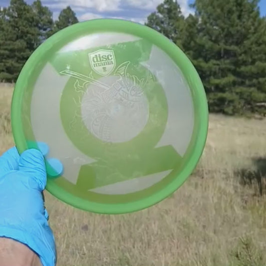 042603.03 Shogun Glow Green Lantern disc golf putter ghost stamp from Discmania.