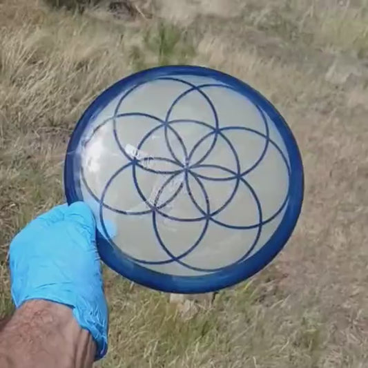 042503.13 Sensei Glow Seed Of Life disc golf putter ghost stamp from Discmania.