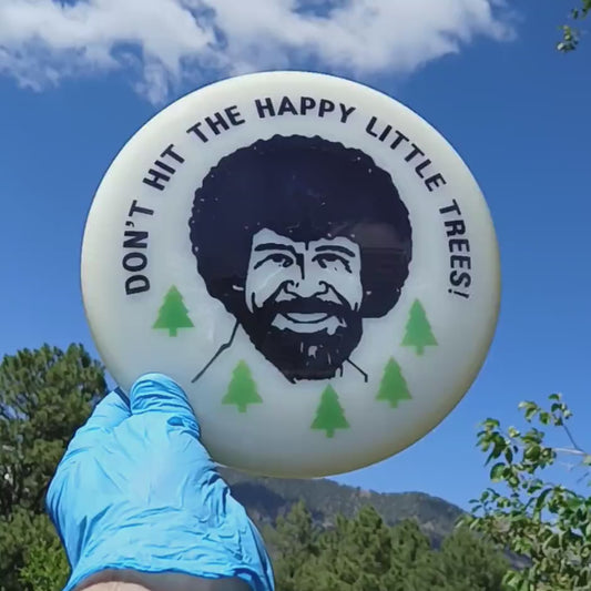 012202.01 Lucid Judge Bob Ross Happy Trees disc golf putter from Dynamic Discs.