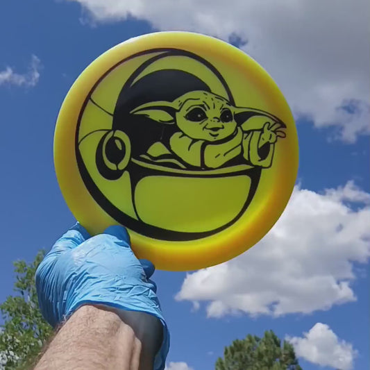 017003.01 Lucid Air Breakout Baby Yoda Cradle disc golf fairway driver from Dynamic Discs.