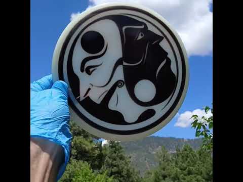 Latitude 64 Opto Pure Yin Yang Joe White Disc Golf Putter - Custom Dyed Discs