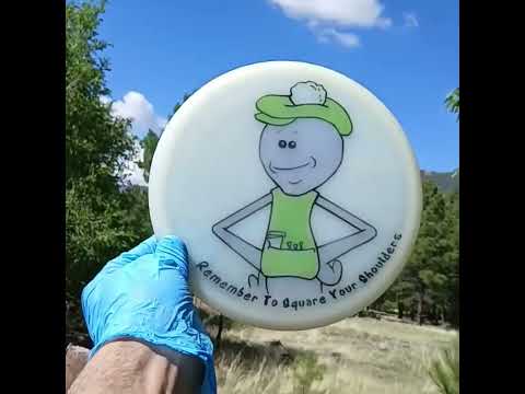 Opto Fuse disc golf midrange from Latitude 64 with Rick & Morty Meseeks stencil custom disc dye.