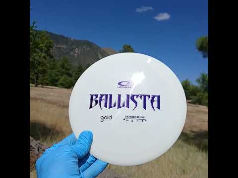 Gold Line Ballista White Distance Driver 169g stamped disc.- Disc Golf Dyes & Design