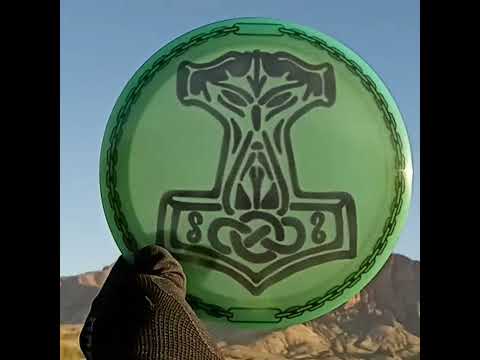 Dynamic Discs Lucid Air Getaway Thors Hammer Green Disc Golf Fairway Driver - Custom Dyed Disc