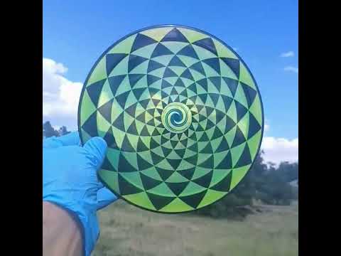 Dynamic Discs Lucid Sparkle Felon Penny Flower Spiral Yellow Disc Golf Fairway Driver - Custom Dyed Discs