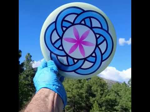 Discmania Sensei geometric stencil floral pattern disc golf custom