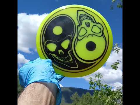Dynamic Discs Lucid Air Getaway Yin Yang Skulls Disc Golf Fairway Driver - Custom Dyed Discs