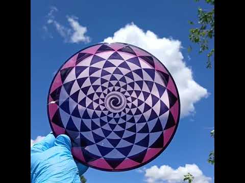 047502.28 Premium Genius Penny Flower Spiral geometric design floral pattern understable pink and black disc golf fairway driver ghost stamp Discmania