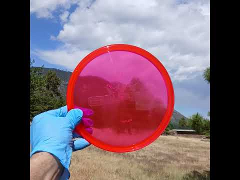 88011210.01 Lucid Ice Culprit Red Wiped Proto overstable disc golf midrange/putter hybrid from Dynamic Discs. ghost stamp wiped disc