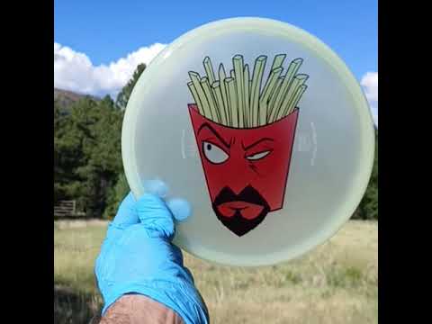 Glow Shogun Aqua Teen Frylock disc golf custom dye.