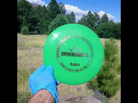 BioFuzion Raider green disc golf distance driver from Dynamic Discs.