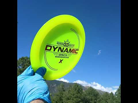 Lucid Ice Tresspass disc golf distance driver with 10-year anniversary stamp from Dynamic Discs. Lucid-X