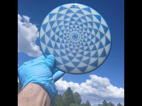 Lucid Enforcer Penny Flower Spiral Custom Dyed Distance Driver #discgolfdyes